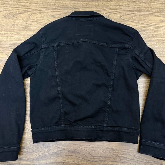 Calvin Klein Trucker Black Jean Jacket Women’s Small S NWOT Medium Wash Denim - Picture 4 of 5